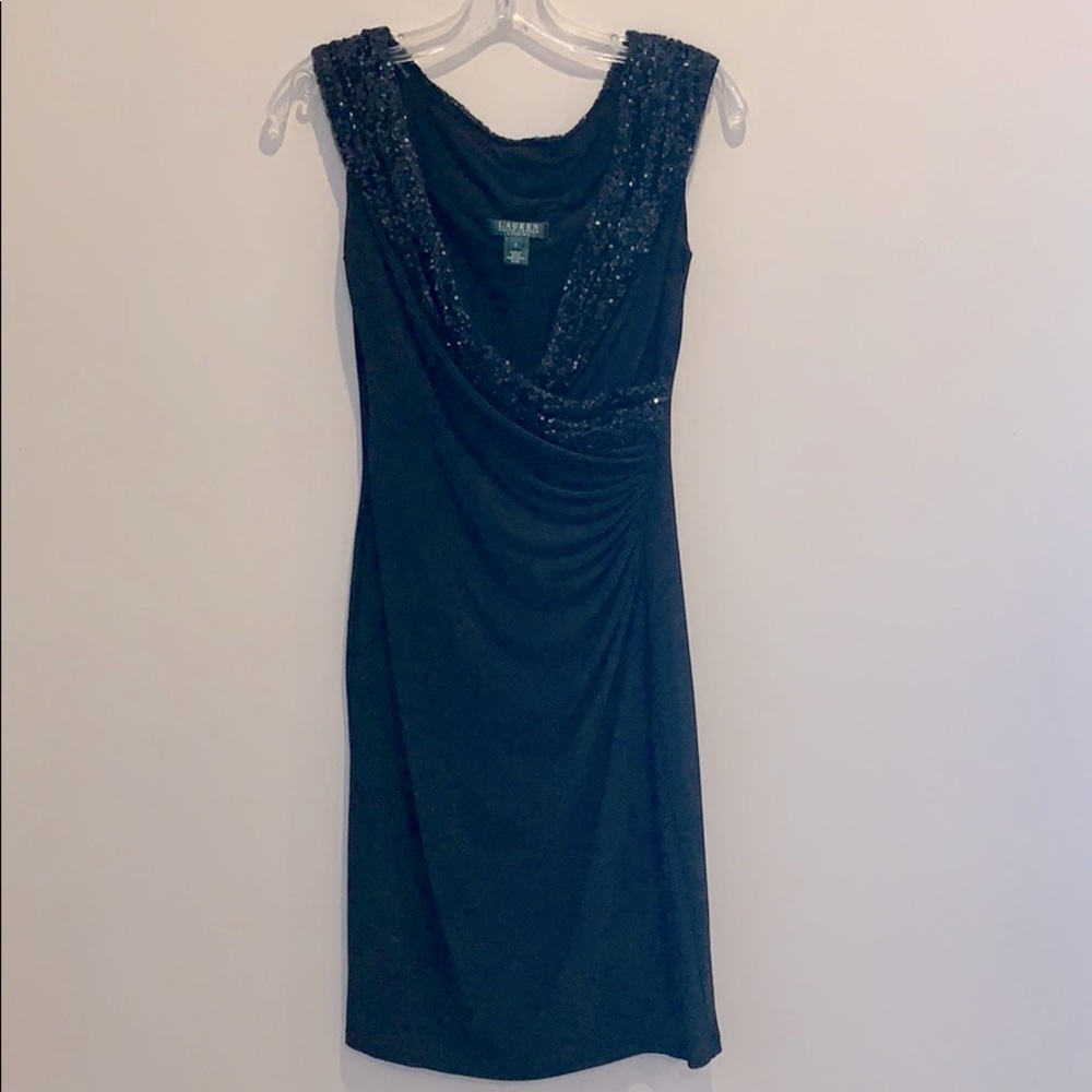 Black knit dress